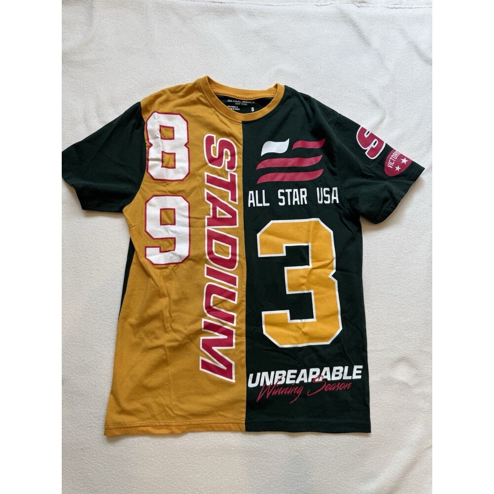 Seven Souls T Shirt All Over Logo Colorblock Sz Small